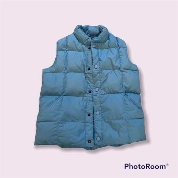 LANDS END Girls Down Puffer Vest - Picture 1 of 5